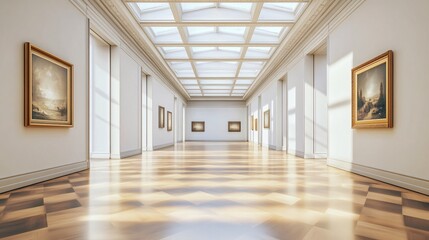 Museum Gallery for Art and Exhibit Spaces - Isolated on White Background