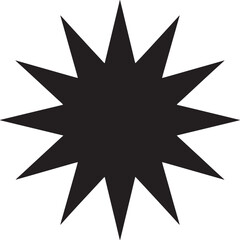 Bold graphic starburst design for eye-catching layouts and creative projects needing powerful impact and flair