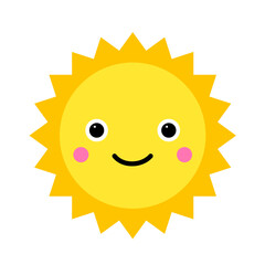 Cute smiling sun - vector illustration
