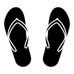 Flip flops vector icon. Slippers illustration sign. Beach slippers symbol or logo.