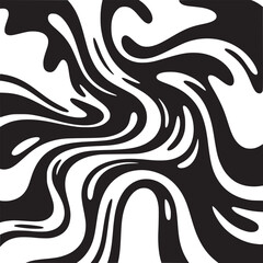 Dynamic black and white fluid art design perfect for modern backgrounds and abstract presentations