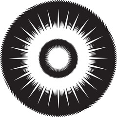 Mesmerizing abstract circle design with dynamic radiating lines for modern backgrounds and artistic concepts