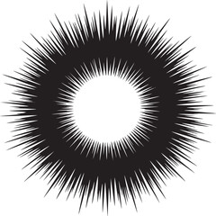Dynamic black and white burst design element for modern graphics and impactful visual statements