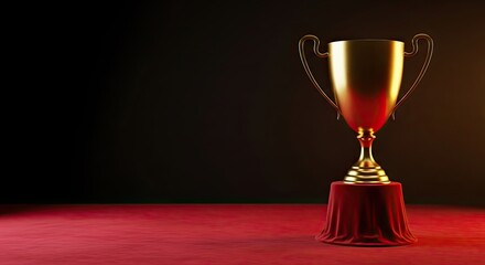 Celebrate your achievements with this stunning golden trophy, perfect for awards ceremonies and recognizing success in any field