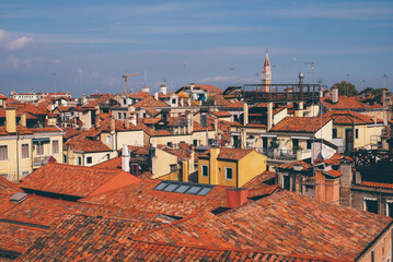 The view of Venetian rooftops.