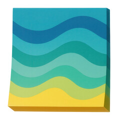 Sticky note with a wave pattern