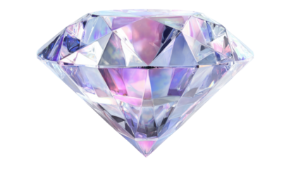 A brilliant, iridescent diamond