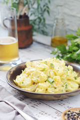 Traditional German dish potato salad	