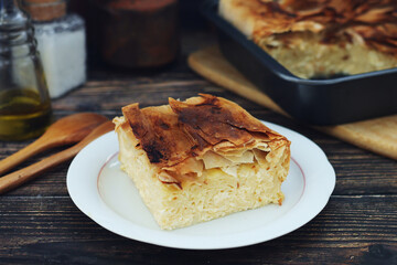 Gibanica, a traditional pastry dish popular all over the Balkans	