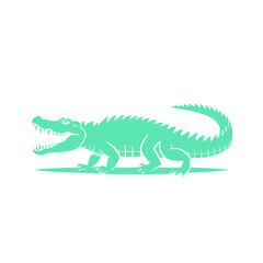 Fototapeta premium Stylized glowing alligator vector illustration for wildlife and reptile themed designs