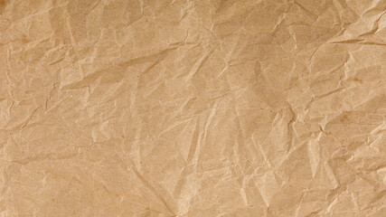 Brown texture kraft paper, recycled cardstock. Old crumpled recycled paper of old crumpled recycled paper