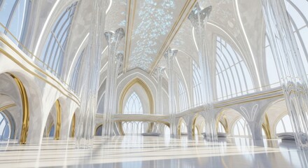 Fototapeta premium Grand Crystal Palace Hall of Light and Grandeur