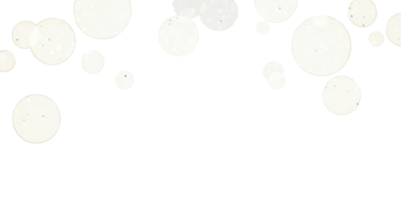 Abstract soft white glowing orbs and sharp sparkling particles on a seamless light grey to transparent gradient background with ample copy space, elegant celebration concept