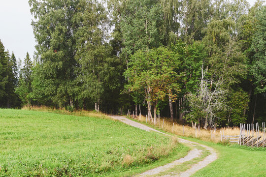 Cultural landscape around Stenberg at Toten, Norway.