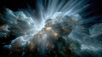 Bright energy bursts from a nebula's core