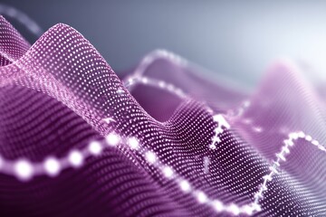 Abstract purple wave pattern of data points