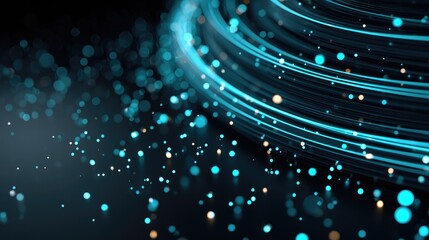 Abstract swirling light trails with bokeh (1)