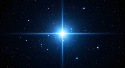 Obraz premium A Stunning Celestial Display: Bright Star Amidst a Sea of Stars in the Night Sky