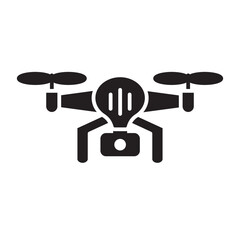 Drone aerial technology Glyph icon