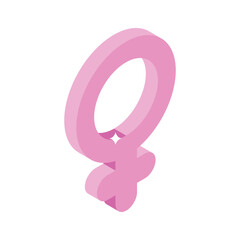 Latest isometric style icon of female gender