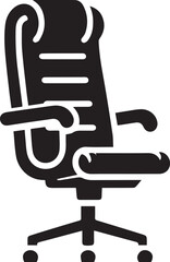 Office chairs silhouette vector