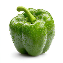 Fresh Green Bell Pepper Isolated