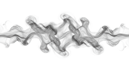Wispy light grey, translucent vapor forms soft, ethereal abstract shapes with varying opacities against a transparent studio background with diffused lighting, clean innovation concept
