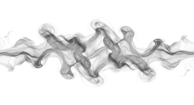 Wispy light grey, translucent vapor forms soft, ethereal abstract shapes with varying opacities against a transparent studio background with diffused lighting, clean innovation concept