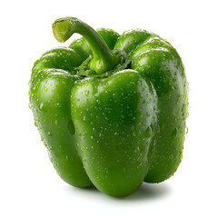 Fresh Green Bell Pepper Isolated