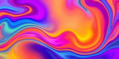 Obraz premium Fluid, swirling abstract gradient in vibrant hues ideal for mobile wallpapers, contemporary, phone