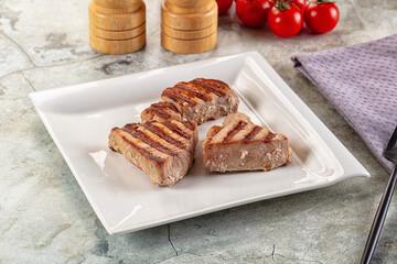 Gourmet Grilled tuna fish steak
