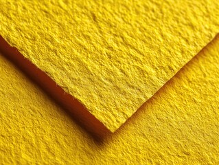 Close-up of overlapping yellow textured sheets