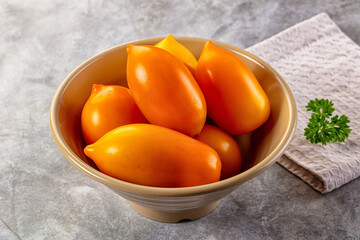 Sweet juicy ripe yellow tomato