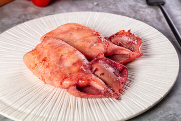 Delicous roasted calamari with protein