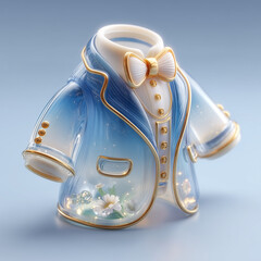 a pair of blue and white masks