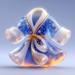 christmas bells on blue background