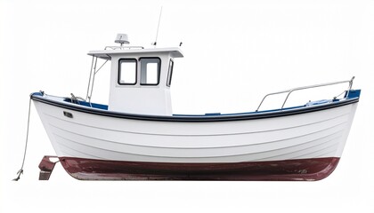 Naklejka premium ship on the white 
