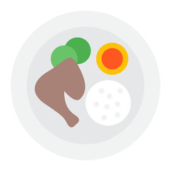 Vector Illustration of Fried Chicken Dish