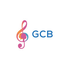Naklejka premium GCB “Creative music academy logo with silhouette heads and notes” GCB Later Logo, “Modern music therapy logo with faces and note symbol”GCB music, logo, GCB abstract, creative, GCB colorful, vibr