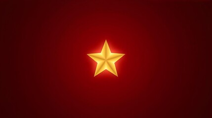 Minimalist wallpaper with a single glowing golden star centered on a bold red background, symbolizing Vietnam&rsquo;s unity.
