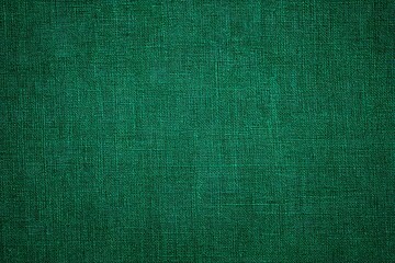 Fototapeta premium The textured canvas is colored in solid dark green color, creating a visually simple image, perfect as a background