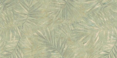 Peony flower, mint color leaf, wallpaper, background, mural art, interior decorgreen grass texture