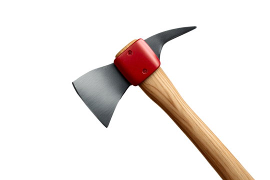 Quality axe with wooden handle, sharp blade
