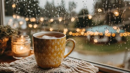Cozy Rainy Day Drink by the Window