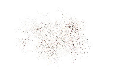 Splashes of abstract watercolor spots scattered across the page, imitating cinnamon. Hand-drawn illustration isolated on a white background.