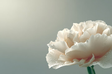 hyperrealistic ultraminimalist closeup of flower adorned with morning dew creating stunning impression
