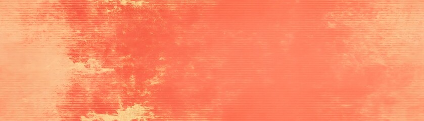 Obraz premium A muted, coral-toned textured background displays subtle, horizontal lines and variegated, light-peach colored stains, conveying a vintage or aged aesthetic.