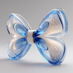 silver and blue ribbon