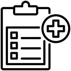 Fototapeta premium treatment plan icon isolated on white background. vector illustration icon for medical checkup