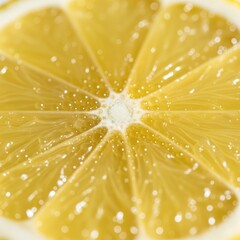 Sliced Lemon Section, Close-up